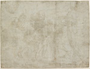 レクト：ユークリッドが生徒に指示する、WA1846.194 作： Raffaello Sanzio Raphael